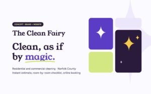 The Clean Fairy concept: brand and website by Great White North Design