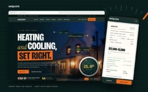 Setpoint Heating & Cooling concept website by Great White North Design