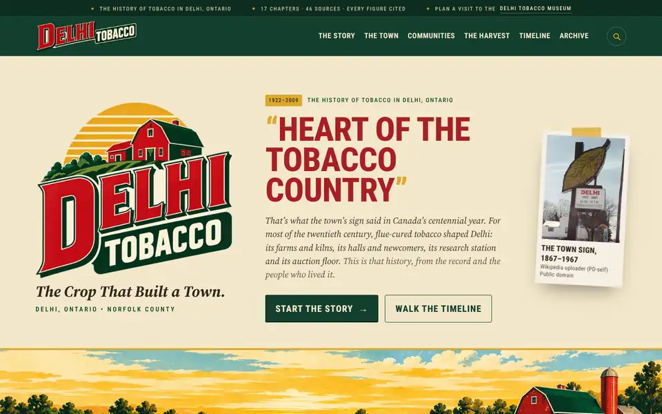 Delhi Tobacco homepage: an independent, sourced history of tobacco in Delhi, Ontario