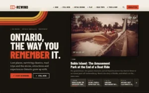 ON Rewind homepage: an independent publication about Ontario nostalgia